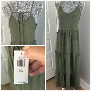 NWT Old Navy Women’s Cotton Green Dress 
Size Small Tall ST S
